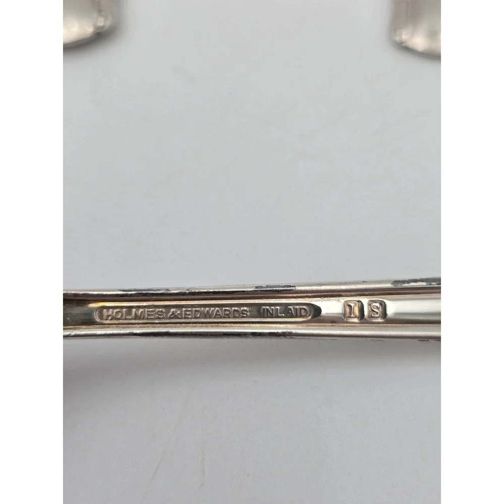 Holmes & Edwards‎ May Queen Silverplate Dinner Forks Set of 11 Floral 7.5 Inch